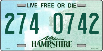 NH license plate 2740742