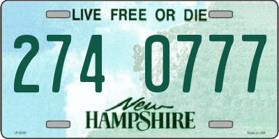 NH license plate 2740777