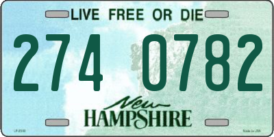 NH license plate 2740782