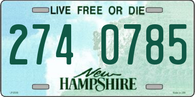 NH license plate 2740785