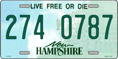 NH license plate 2740787
