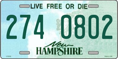 NH license plate 2740802