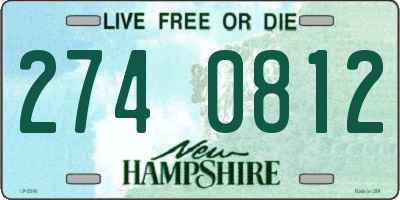 NH license plate 2740812