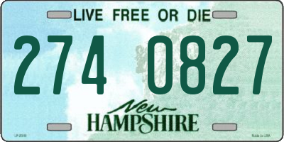 NH license plate 2740827