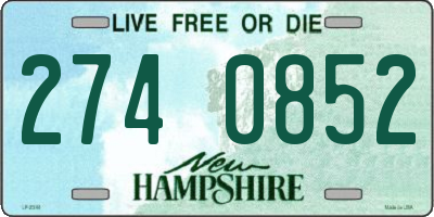 NH license plate 2740852