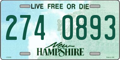NH license plate 2740893