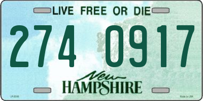 NH license plate 2740917