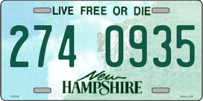 NH license plate 2740935
