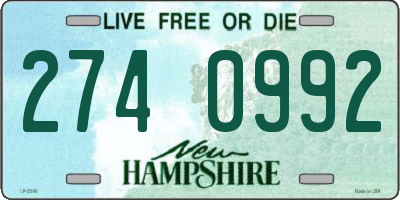 NH license plate 2740992