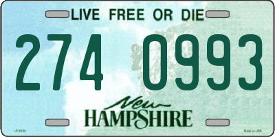 NH license plate 2740993