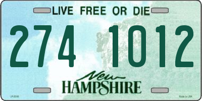 NH license plate 2741012