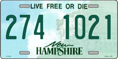 NH license plate 2741021