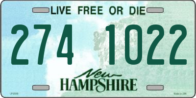 NH license plate 2741022