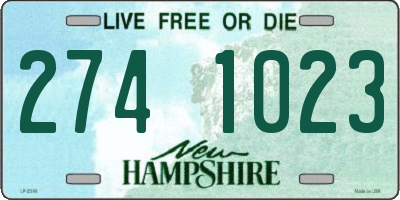 NH license plate 2741023
