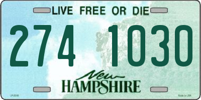 NH license plate 2741030
