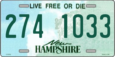 NH license plate 2741033
