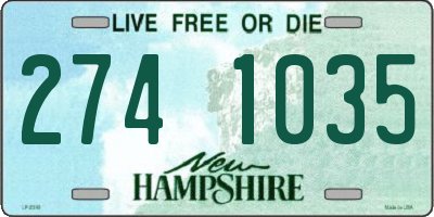NH license plate 2741035