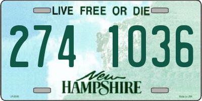 NH license plate 2741036