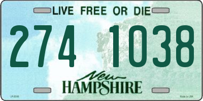 NH license plate 2741038