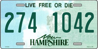 NH license plate 2741042