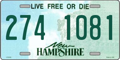 NH license plate 2741081