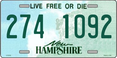 NH license plate 2741092