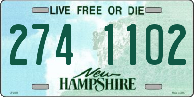 NH license plate 2741102