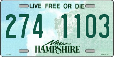 NH license plate 2741103