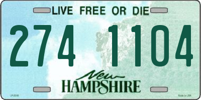 NH license plate 2741104