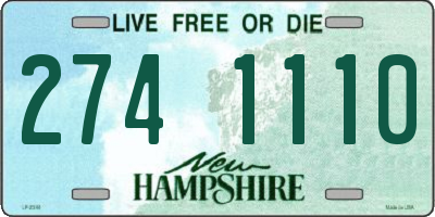 NH license plate 2741110