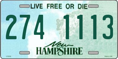 NH license plate 2741113