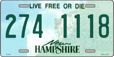 NH license plate 2741118