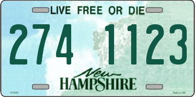 NH license plate 2741123