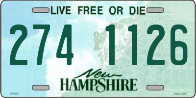 NH license plate 2741126
