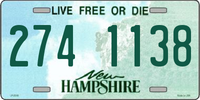 NH license plate 2741138