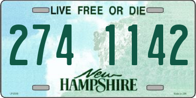 NH license plate 2741142
