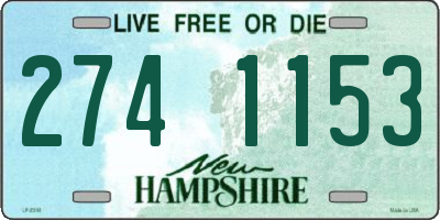 NH license plate 2741153