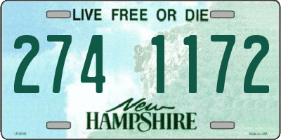 NH license plate 2741172