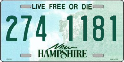 NH license plate 2741181