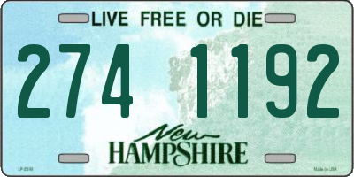 NH license plate 2741192
