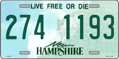 NH license plate 2741193