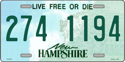 NH license plate 2741194