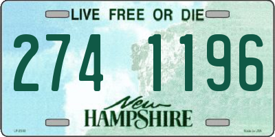 NH license plate 2741196