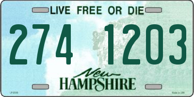 NH license plate 2741203