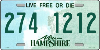 NH license plate 2741212
