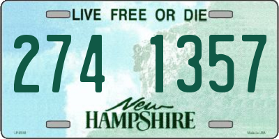 NH license plate 2741357