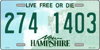 NH license plate 2741403