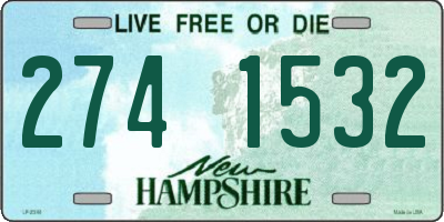 NH license plate 2741532