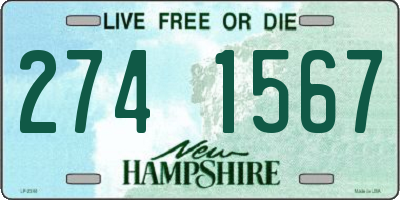 NH license plate 2741567