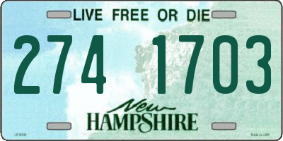 NH license plate 2741703